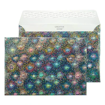 Imagen de Blake Shine Holographic 162 x 229 mm 140 gsm Cartera Despegar y sellar (EF397), Explosión de fuegos artificiales, Paquete 500