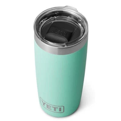 Imagen de YETI Rambler Vaso de acero inoxidable aislado al vacío con tapa Magslider, espuma mar, 296 ml