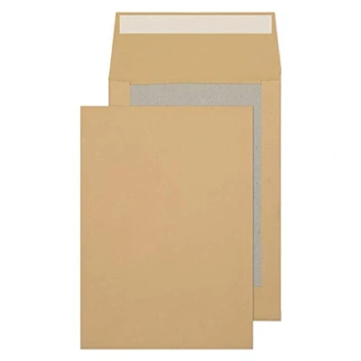 Imagen de Purely Packaging C4 Paquete de sobres autoadhesivos con base cartón (papel manila, 324 x 229 162 mm, 125 unidades)
