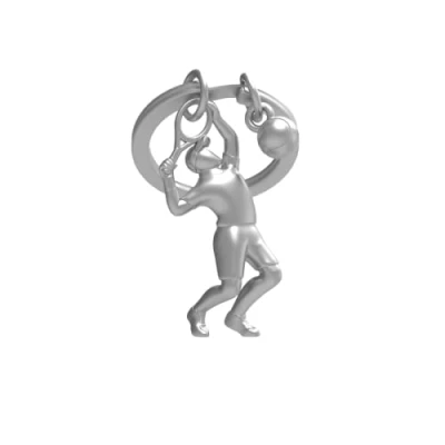 Imagen de Metalmorphose Llavero de metal 3D Tennisman Regalo los Juegos Olímpicos Para entusiastas del tenis, deporte MTM283 01, cromado, 0 meses, Tennismán