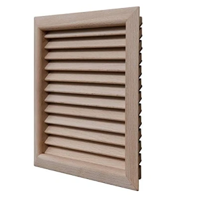 Imagen de La Ventilazione LGES160F Rejilla de ventilación cuadrada madera haya, para empotrar. Dimensiones: 172 x mm, 172x172 mm
