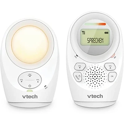 Imagen de Vtech Babyphon DM1211 Vigilabebés, Color Blanco, Night Light Audio (80 301609)