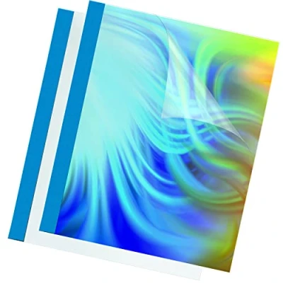 Imagen de Fellowes Prestige 100 cubiertas para encuadernación térmica, 3 mm, transparente y azul