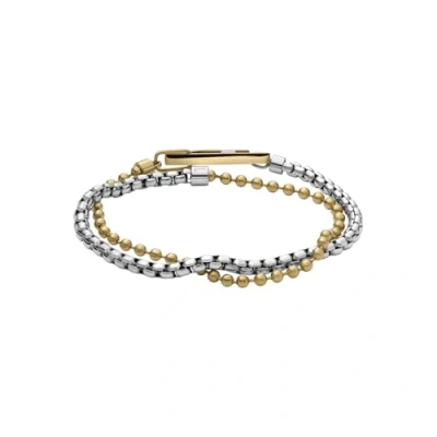 Imagen de Diesel Pulsera unisex con logotipo D de Acero inoxidable bicolor DX1570931, Eine Grösse, inoxidable, No es una piedra preciosa