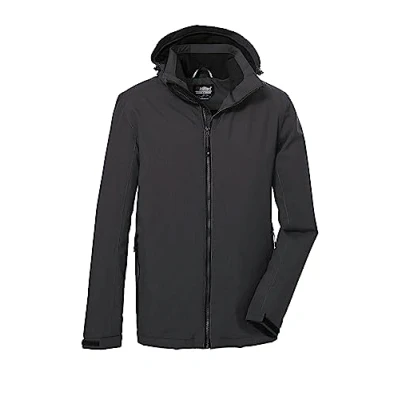 Imagen de killtec Hombre Chaqueta funcional/chaqueta de exterior con capucha desmontable KOW 22 MN JCKT, dark anthracite, S, 39705 000