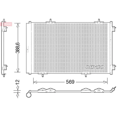 Imagen de DENSO DCN21030 Condensador con secador 569x366.6x12 R 134 a 569 CITROËN: C Elysée Berlina