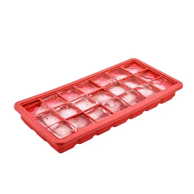 Imagen de Bandeja Para Cubitos de hielo Jata AC40, Con Tapa Protectora, 21 3 x cm, Rojo