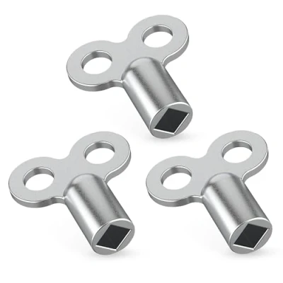 Imagen de RAVN HAMAN Juego de 3 llave para purgar radiadores plata Robusta purga aluminio muchos radiadores/calefactores Práctica radiador