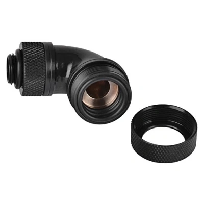 Imagen de Thermaltake Pacific G1/4 PETG Tubo de 90 Degree compresión 16 mm OD, Color Negro
