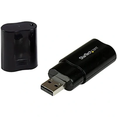 Imagen de StarTech.com Tarjeta de Sonido Estéreo USB Externa Adaptador Convertidor Negro