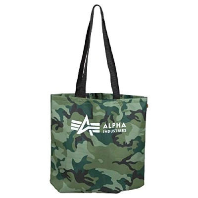 Imagen de Alpha Industries Bolsa para la compra, diseño de camuflaje, color verde