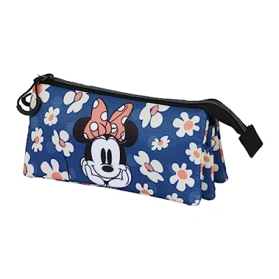 Imagen de Karactermania Minnie Mouse Happy Field Triple ECO Estuche escolar para niños, Talla: One Size, Azul oscuro