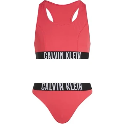Imagen de Calvin Klein Swimwear Bikini para niños, Talla: 8 10a, Deep crimson fruit
