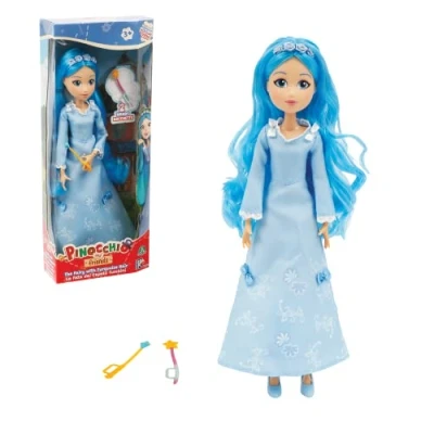 Imagen de Giochi Preziosi Pinocho PNH07000 Hada Turquesa de 30 cm Pelo Largo con Purpurina y Dos varitas mágicas Incluidas, para niñas a Partir 3 años