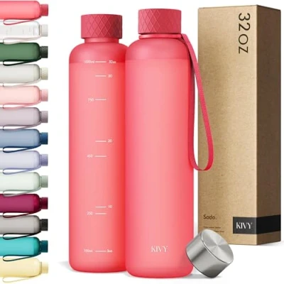 Imagen de KIVY Botella de agua Tritan (coral, 1000 ml)