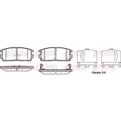 Imagen de REMSA 1260.12 Juego de pastillas freno Eje trasero con contacto avisador desgaste lámina adhesiva accesorios CHEVROLET: Captiva