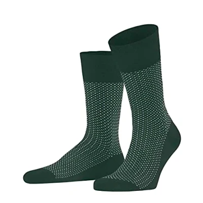 Imagen de FALKE Uptown Tie M SO algodón estampado 1 par, Calcetines Hombre, Verde (Hunter Green 7441), 41 42