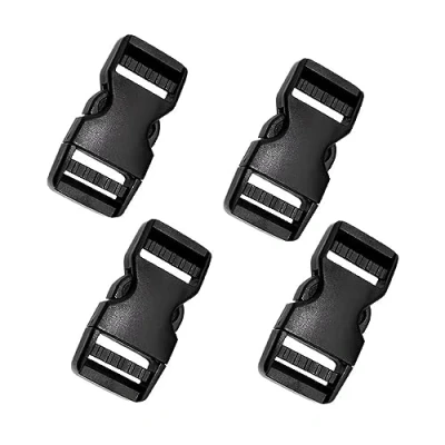 Imagen de Hebilla de Plástico, 4 Piezas Hebillas Correas, 25 mm Liberación Lateral Doble, Mochila, para Equipaje, Mochila