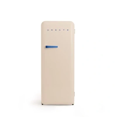 Imagen de CREATE / RETRO FRIDGE 150 COBALTO/Frigorífico arena maneta azul cobalto con congelador 281L 102W, bajo consumo, 150cm, 3 estantes, regulador temperatura, botellero, 60x60x150cm