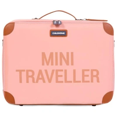 Imagen de Childhome, Maleta para niños, Fin de Semana, Formato Cabina, Compacto, sólido, asa Transporte, Etiqueta Nombre, diseño, Piel sintética, Mini Viajero/Cobre
