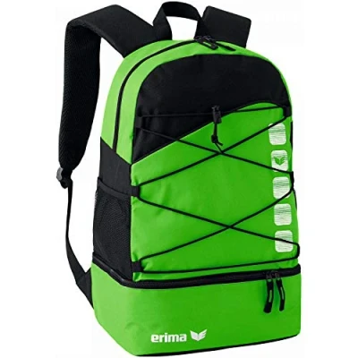 Imagen de erima 723422 Mochila Multifunción con Compartimento Inferior, Verde/Negro, 1