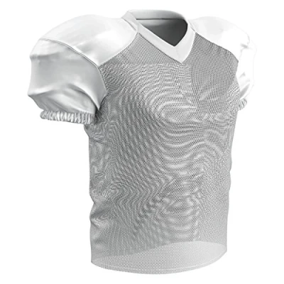 Imagen de Champro Time out Adult Football Practice Jersey for Training, Scrimmage Games Camiseta de fútbol poliéster, Hombre, Blanco, 3XL