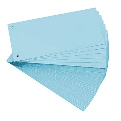 Imagen de Paquet 100 fiches intercalaires horizontales unies perforees forever 105x240mm