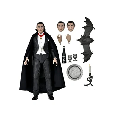 Imagen de NECA Universal Monsters Ultimate Drácula Figura de acción (plástico), Color Blanco