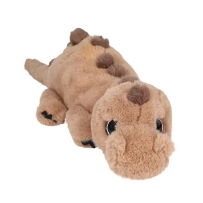 Imagen de Depesche 13168 Dino World Dinosaurio de Color marrón y con Pinchos Naranjas, Aprox. 50 cm Altura Peluche, Multicolor, 1 Piece