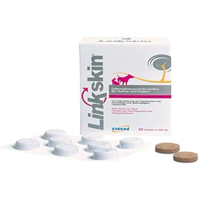Imagen de DRN Linkskin Perro Gato 1500 MG 32Cpds 32 Comprimidos, 1 Liter, Plástico, No Aplica