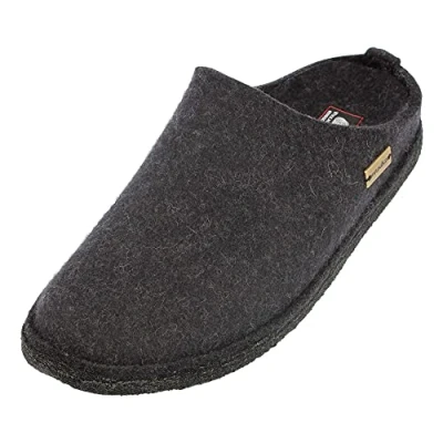 Imagen de HAFLINGER Flair pantuflas de fieltro suave lana grafito, talla 43