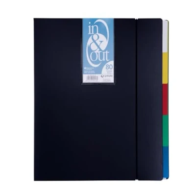 Imagen de Grafoplás 39408010－Carpeta fundas extraibles, tamaño A4, color negro, 80