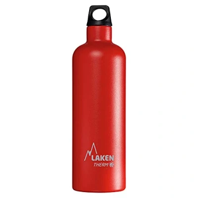 Imagen de Botella Térmica de Acero Inoxidable Doble Pared Aislada al Vacío Laken (0,75L Rojo) Para Niños y Adultos/Para Gimnasio Deportes Resistente Duradera