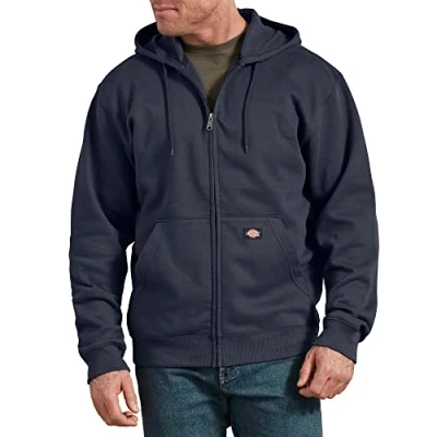 Imagen de Dickies Sudadera con capucha de forro polar para hombre, Azul marino oscuro, Small