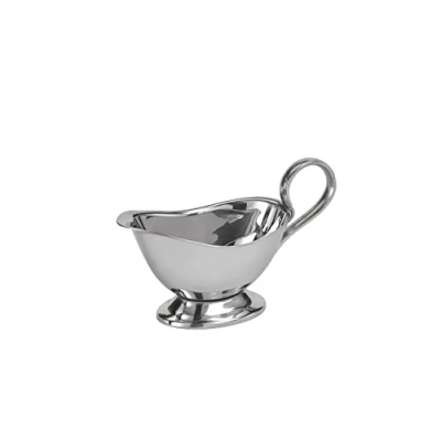 Imagen de APS 40204 Salsera, acero inoxidable, para asados y postres, 16 x 7,5 cm, H: 9 inoxidable 18/8, capacidad: 0,125 litros