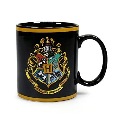 Imagen de Taza Harry Potter Hogwarts Escudo Desayuno cerámica 400 ml te café Regalos Licencia Oficial