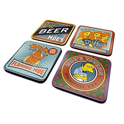 Imagen de The Simpsons CSP0023 Juego de 4 Posavasos Moes Taven, Multicolore