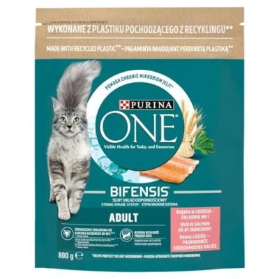 Imagen de Purina Comida para Gato One Bifensis Adult Adulto Salmón 800 g