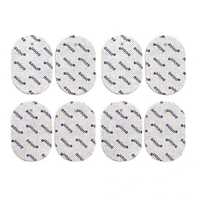 Imagen de Set de 8 electrodos ovalados compatibles con Panasonic (como: EW6011, EW6021, EW433) axion Parches adhesivos para electroestimulador TENS y EMS