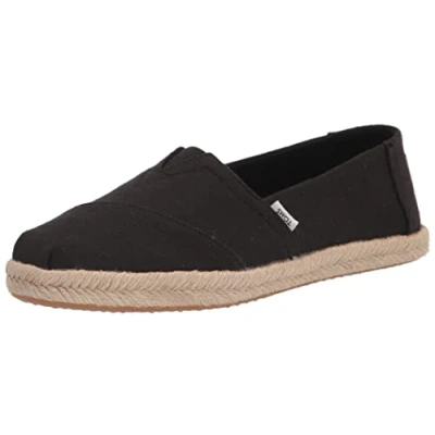 Imagen de TOMS Alpargata Rope Classic, Mocasín Plano Mujer, Total Black, 41 EU