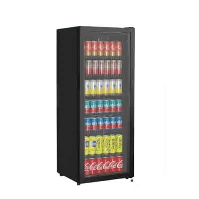 Imagen de METRO Professional Frigorífico GSC4240B, nevera vertical con puerta de cristal, 237 L, negro, 110 W, iluminación LED, 6 estantes ajustables, gastronomía, bar, restaurant, tiendas