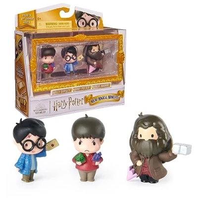 Imagen de Wizarding World, Harry Potter, Conjunto de Figuras Micro Magical Moments con inéditas Harry, Hagrid y Dudley Caja exposición, Juguetes para niños niñas a Partir 6 años