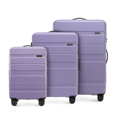 Imagen de WITTCHEN Comodo Line Juego de 3 Maletas Bolsa Viaje Equipaje Dura ABS Cerradura TSA Tamaño (S+M+L) Morado