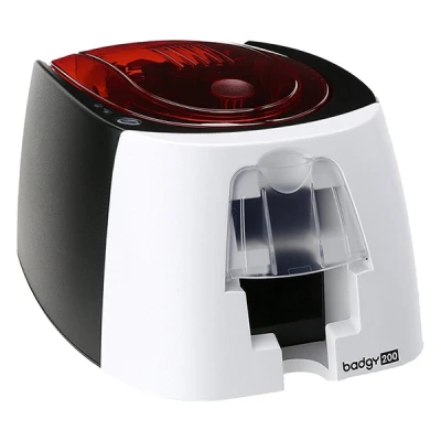 Imagen de BADGY Evolis ID Printer Impresora para Insignias de plástico, Rojo