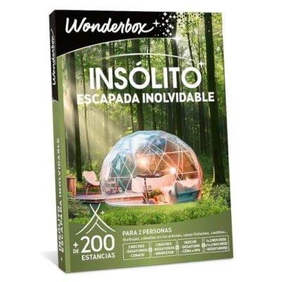 Imagen de WONDERBOX Caja Regalo Insólito: escapada inolvidable 1 o 2 Noches, con Cena Actividad de Bienestar para Personas Ideas Pareja Original
