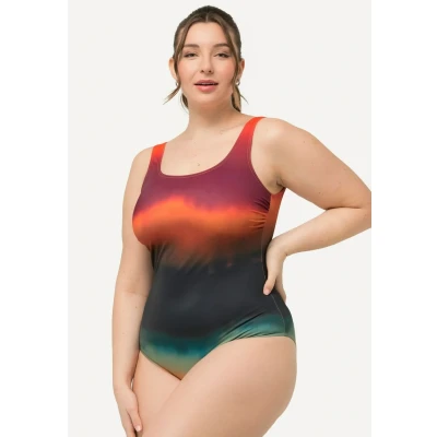Imagen de Ulla Popken Sunset Gradient Bañador, Mujer, Talla: 60/62, Black