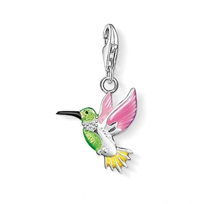 Imagen de Thomas Sabo Mujer Colgante Charm Colibrì de Colores Club Plata ley 925 0655 007 11