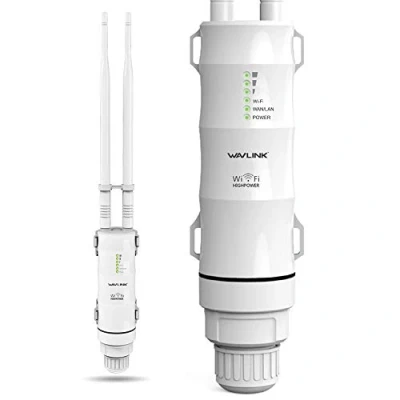 Imagen de WAVLINK AC600 Inalámbrico WiFi Al Aire Libre Amplificador de señal, Punto Acceso,Dual Band Repetidor Exterior WiFi,Modelo PoE pasivo,2.4GHz 150Mbps + 5GHz 433Mbps,Ideal para Wi Fi jardín