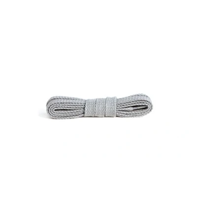 Imagen de Kaps cordones planos, de algodón 100%, hechos en Europa, 1 par, muchos colores y longitudes (120 cm 6 a 8 pares ojales / 83 gris claro)