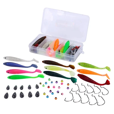 Imagen de Fish4All Softbait Texas/Carolina Box (50pcs) Kits de senuelos